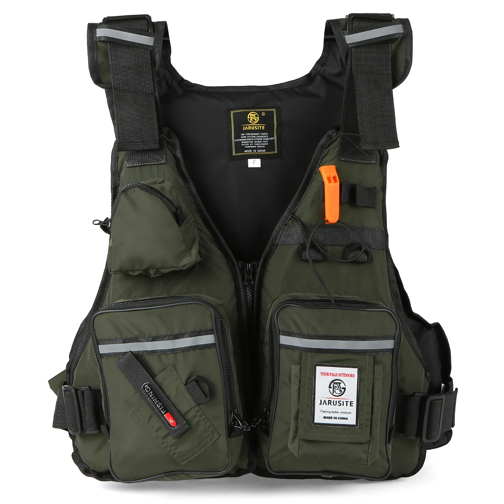 Fishing Vest Multi-Pockets Fly Fishing Jacket Buoyancy Vest with Water  Bottle Holder for Kayaking Sailing Boating Water Sports