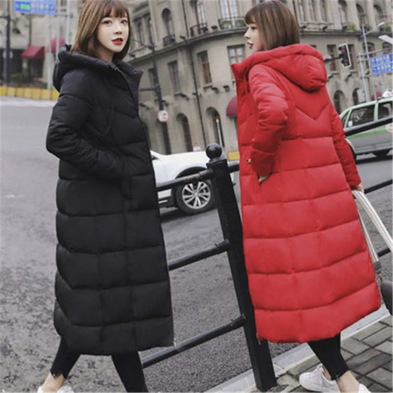 

Winter Jacket Women Plus Size 6XL 2019 Warm Slim Zipper Autumn Long Women Parkas Thicken Outerwear Cotton-padded Winter Coat 157