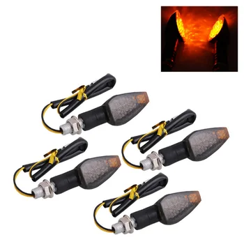 

4Pcs Motorcycle LED Turn Signals Light Indicator Blinker Cycling Signal Lamps for Motorcross Universal