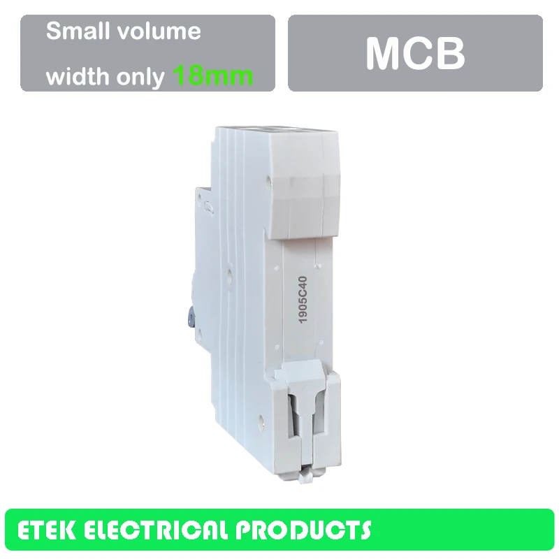 MCB EKM1-40N 1P+ N C Тип 230/240 В~ 50 Гц/60 Гц Мини автоматический выключатель 6A 10A 16A 20A 25A 32A 40A