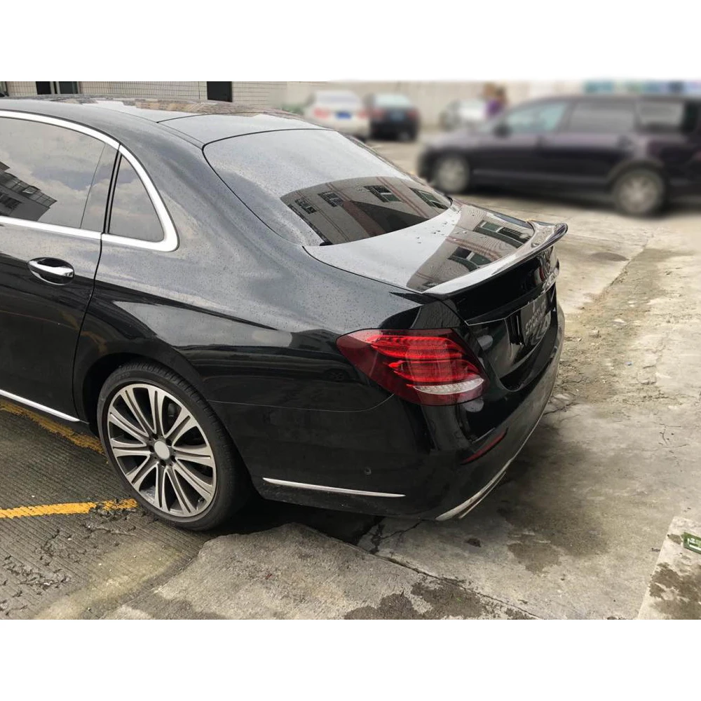 Carbon Fiber Rear Trunk Spoiler for Mercedes-Benz E Class W213 E300 E400 E43 E63 4 Door- Rear Wing Spoiler Boot Lid