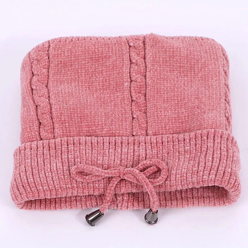 Pom Beanie кольцо для шляпы шарф и перчатки для сенсорного экрана набор для женщин Зимний теплый вязаный толстый Skullies Beanies с подкладкой наборы