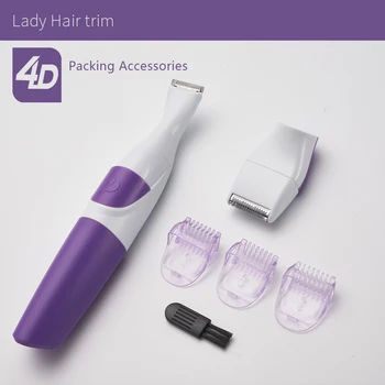 

LK-383 2 in 1 Female Epilator Electric Women Hair Removal Shaver Lady Shaving Trimmer Bikini Depilatory Legs Body Hair Removal