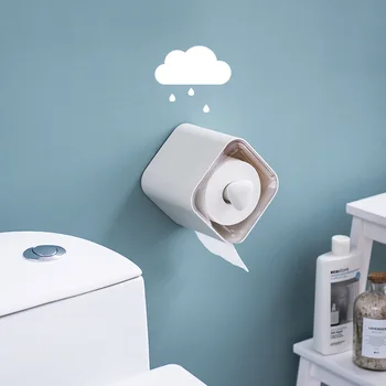 

Toilet Paper Holder Wall Mounted Waterproof Roll Paper Tissue Box Wall Mounted Storage Box Bathroom Accessories Tissue