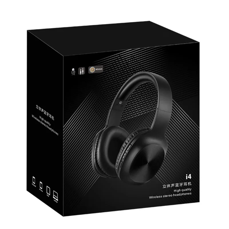 I-INTO i4 стерео аудио Mp3 Bluetooth гарнитура Беспроводные наушники Поддержка TF карта с микрофоном воспроизведение 10 часов