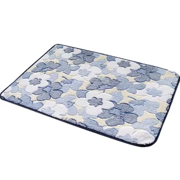 

Flower Pattern Kitchen Doormat Floor Carpet For Living Room Water Absorption Rug Portable Bedroom Foot Rug Carpet For Toilet
