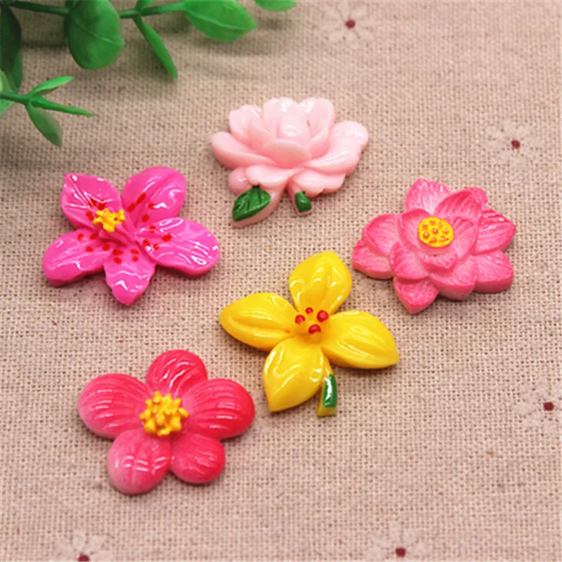 10pcs Cute New Hand Painting Resin Flower FlatBack Cabochon DIY Phone Hair Clip Decoration 10pcs Cute New Hand Painting Resin Flower FlatBack Cabochon DIY Phone Hair Clip Decoration