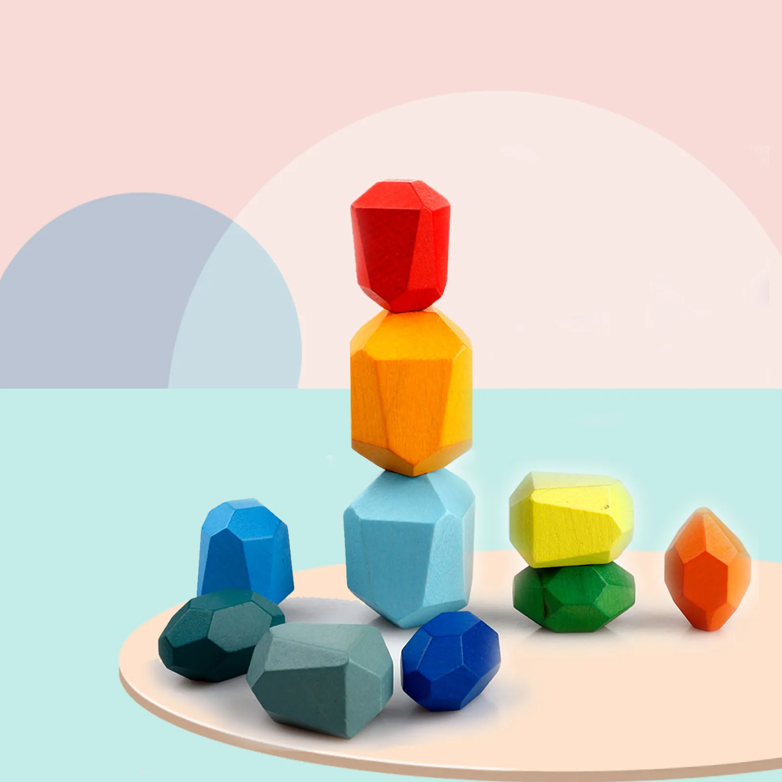 

Educational Toy Colored Stones Stone Educational Toys Color Stone Nordic INS Color Baby Educational Toys Baby Wooden Toy