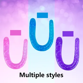 Flexible Double Ended Dildo Sex U Shape Dildo Soft Jelly Vagina Anal Dildo Women Penis Big Penis Sex Toys for Adults sex shop 6