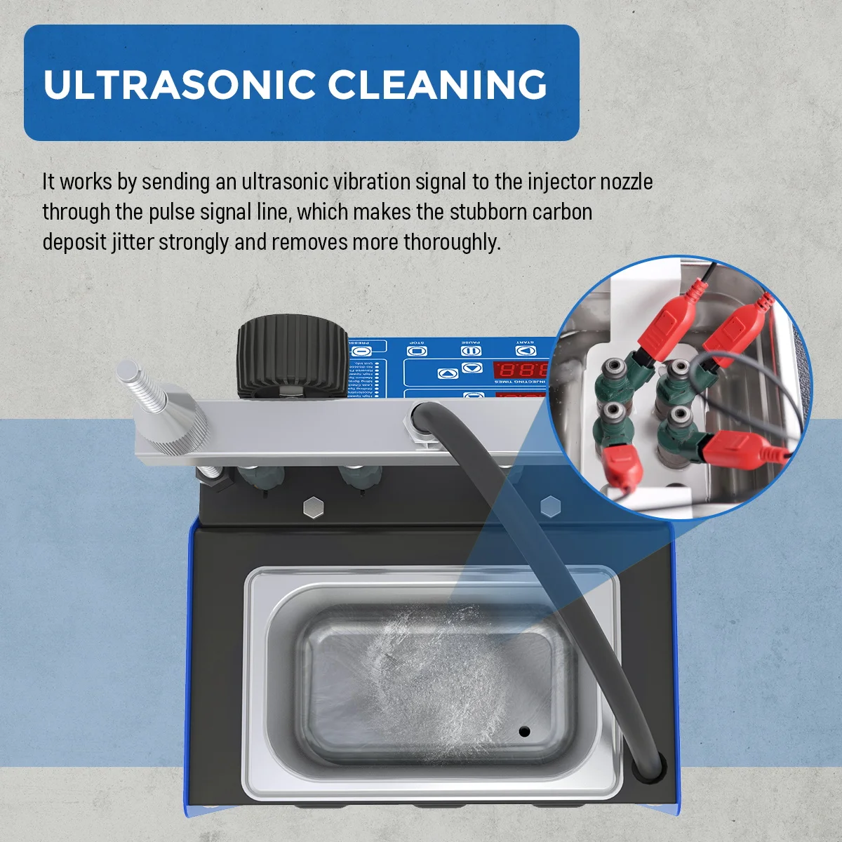 Autory Cn100 Car Fuel Injector Tester Carbon Deposition Ultrasound