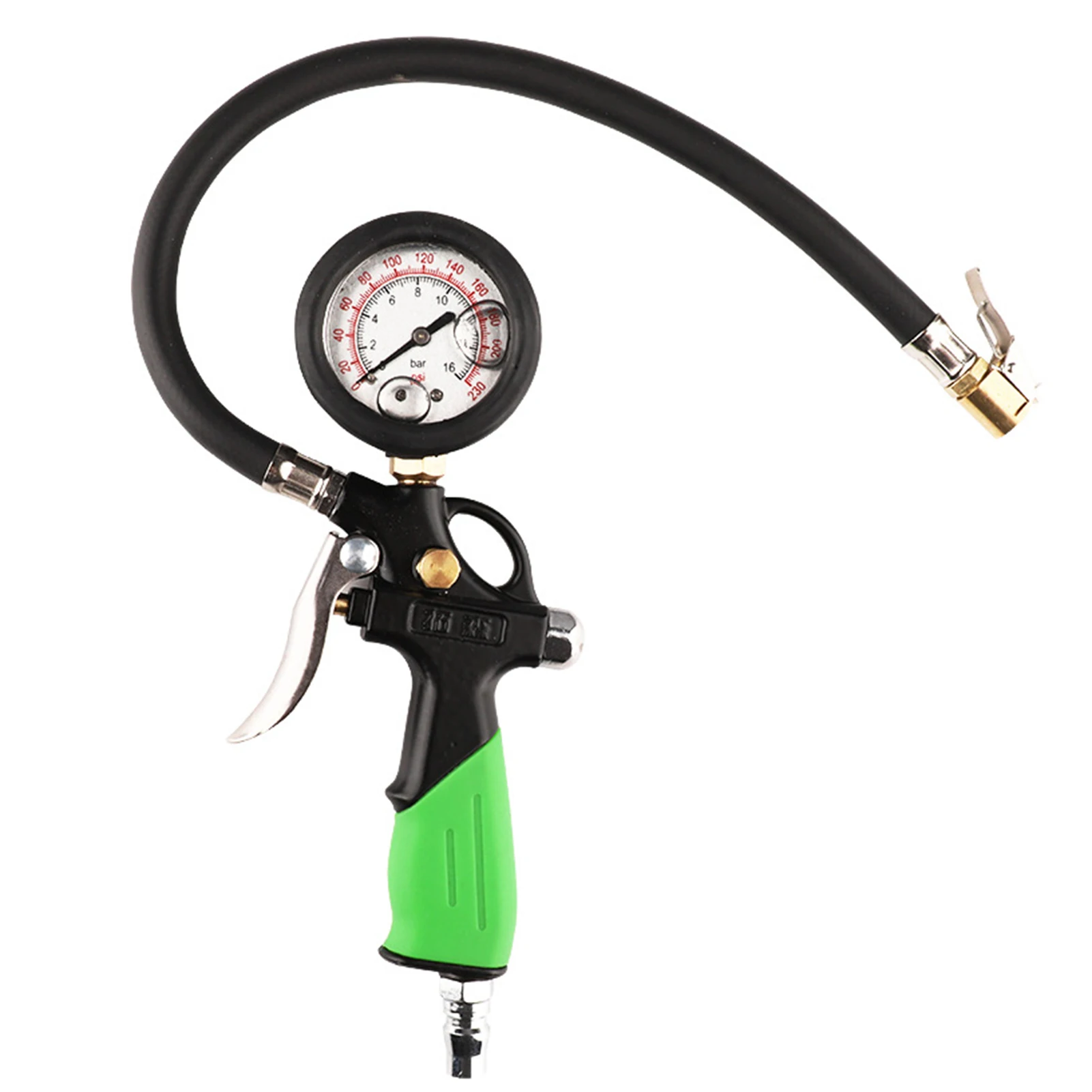 Tire Inflator Pressure Gauge 230PSI Oil Immersed Tire Air Pump with