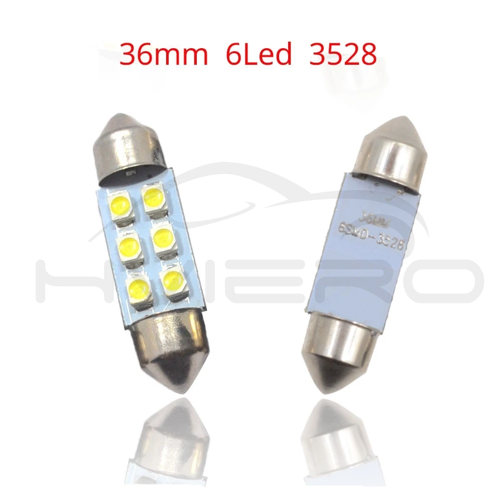 Hviero Bright White Dome Festoon light c5w C10W Car led 3528 1210 6 SMD 31MM 36MM 39MM 41mm Auto Door Led Reading bulbs Glove Box Light