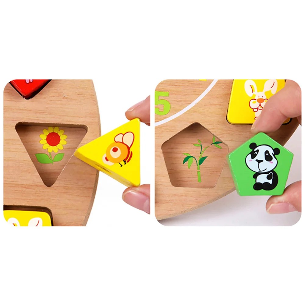 

Toddlers Teaching Time Learning Sorting Wooden Visual Perception Boys Girls Lacing Beads Hand Eye Color Number Blocks Toy Clock