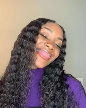 Peluca brasileña de ondas profundas prearrancada, peluca con malla frontal y pelo de bebé, 13x4, para mujeres negras