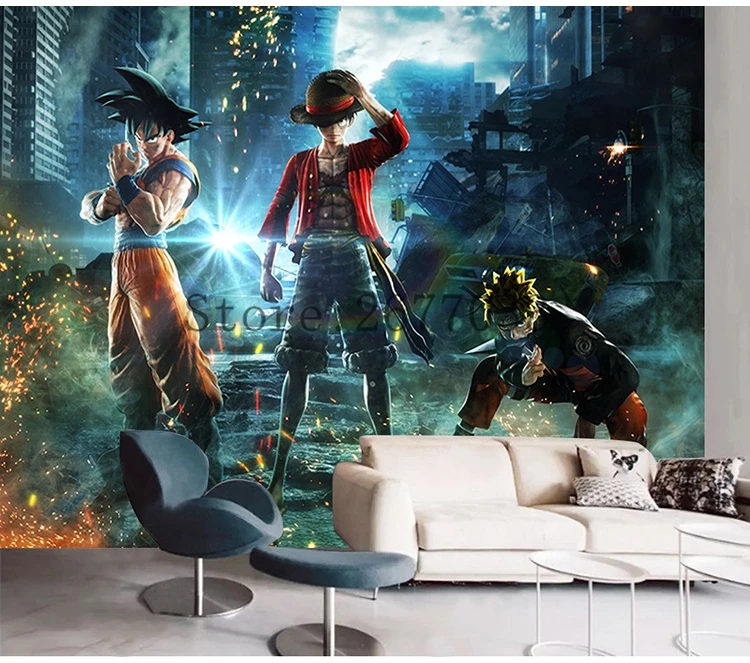 Description Picture 6 of itemCustom 3D Photo Wallpaper For Kids Room Cartoon Anime Characters Poster Children Room Bedroom Wall Decoration Mural 3D Wallpaper