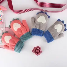 Новые зимние детские перчатки для детей 1-4 лет, зимние вязаные шерстяные варежки для новорожденных, толстые детские перчатки, защищающие руки, перчатки для мальчиков и девочек