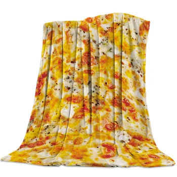 

Pizza Rolls Throw Blanket Sofa Bed Throw Blanket Kid Adult Warm Blanket for Beds Coral Fleece Fabric