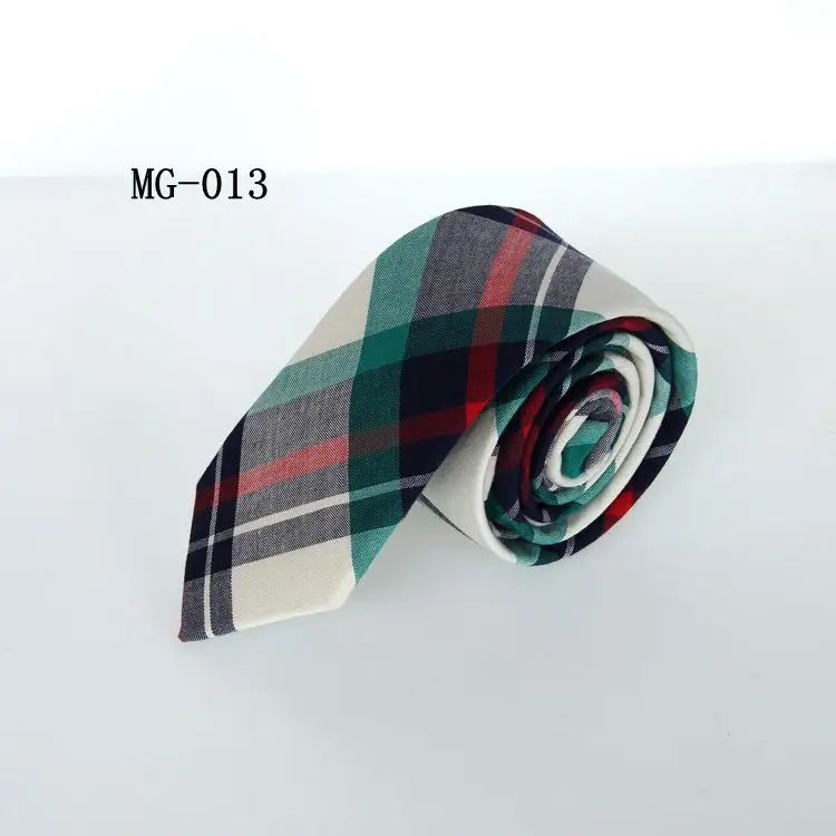 Модные мужские хлопковые Узкие галстуки деловые платья деловые повседневные корейские клетчатые стильные галстуки фабрика - Цвет: MG 013