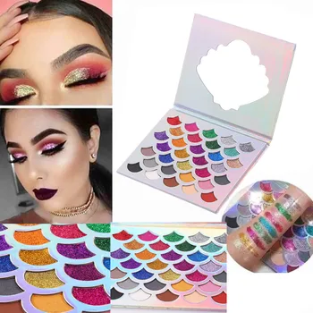 

32 Color Sequins Pink Eye Shadow Glitter Shiny Eyeshadow Golden Powder Chicken Bling Bling Eye Shadow Palette Eye Makeup ZJXM2