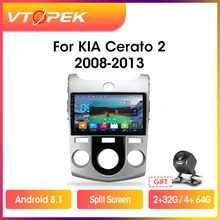 Vtopek 9″ 4G+WiFi 2din Android Car Radio Multimedia Video Player Navigation GPS DSP IPS For Kia Cerato 2 TD 2008-2013 Head Unit