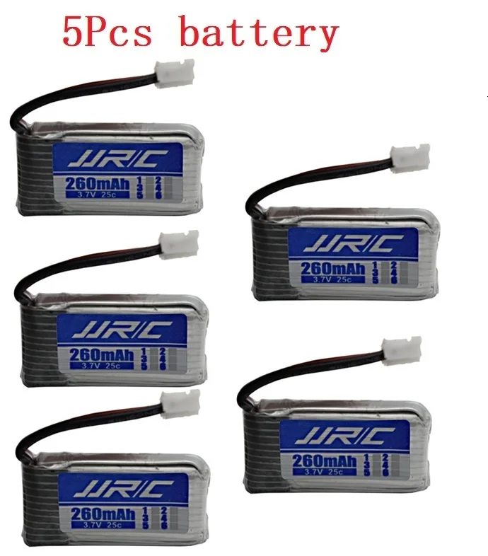 Аккумулятор JJRC H36 3,7 V 260mAh для E010 E011 E012 E013 F36 3,7 v Lipo батарея 6в1 UBS зарядное устройство RC Запчасти для квадрокоптера - Цвет: Тёмно-синий