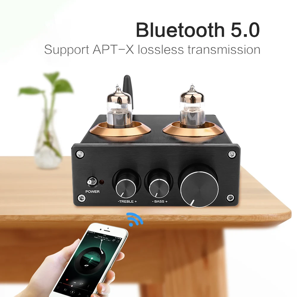 AIYIMA aptX Bluetooth Предварительный усилитель аудио доска вакуумная трубка 6J5 преусилитель доска тон-преамп с контролем тона домашний кинотеатр