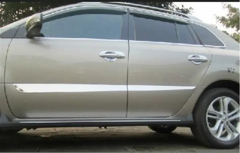 2009-2013 для Koleos Высококачественная ABS Хромированная накладка молдинги Боковая дверь украшение