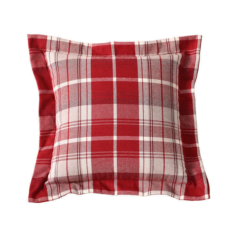 

45x45cm red white checked lattice cushion cover sofa retro buffalo check pillowcase pillow cover