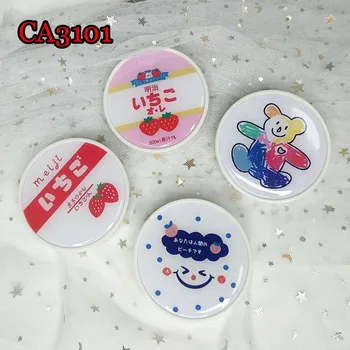 

Pocket Contact Lens Cases with Mirror Fashion Box Convenient Contact Lens Case Round Container For Outdoor CA3101