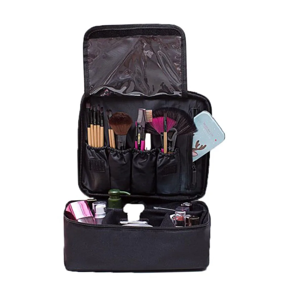 Профессиональная сумка для туалета, косметичка, органайзер для путешествий для женщин, чехлы для макияжа, большая вместительность, косметические чемоданы для макияжа - Цвет: 02