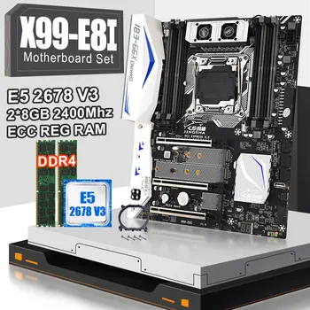 

JINGSHA X99 E8I Motherboard Set With XEON E5 2678V3 And 2pcs 8GB DDR4 2400MHZ ECC REG RAM