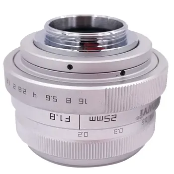 

lente para celular 25mm F1.8 Mini CCTV C Mount Wide Angle Lens for Sony Nikon Canon DSLR lentille for low light environments