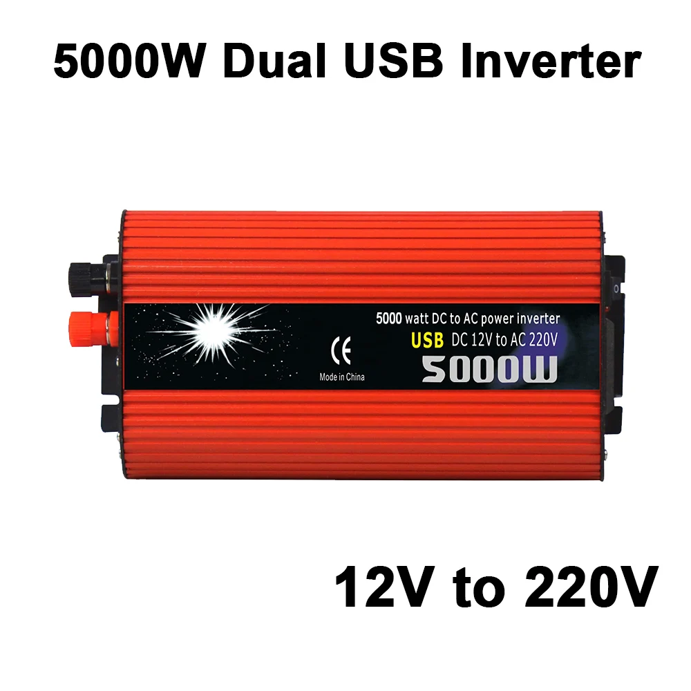 Высокопроизводительный автомобиль конвертер защита от перегрузки DC12V к AC220V автомобильный вентилятор автомобильный инвертор Портативный 2000 Вт преобразователь пиковой мощности