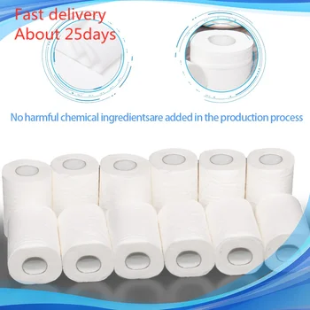 

White Toilet Paper Toilet Roll Tissue 12 Roll Pack Towels Tissue