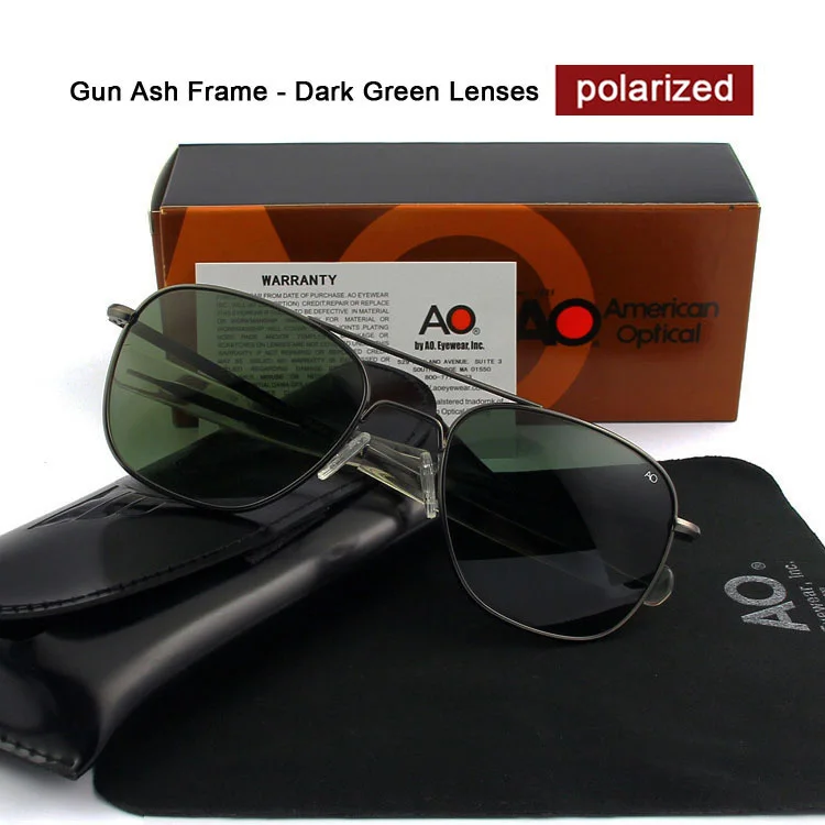 Модное высококачественное Брендовое дизайнерское солнцезащитное стекло es для мужчин, американская армия, военный пилот AO, солнцезащитное стекло es, мужские Поляризованные стеклянные линзы de sol - Цвет линз: OP57