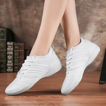

Competitive Aerobics shoes men's white fitness shoes cheerleading shoes women's training shoes soft bottom Jazz modern shoes