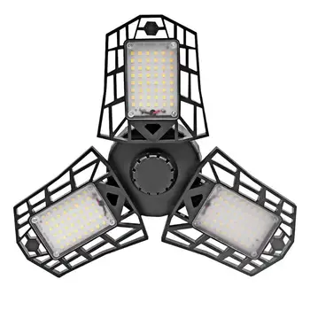 

E27 144LED Iron Man Deformation Folding Light Pattern 60W Creative Factory Hanging Lamp for Garage Home Office Night