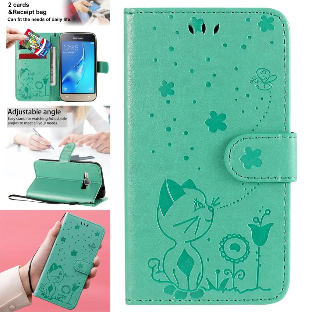 Bright Cases For Samsung J5 2017 PU Leather Flip Wallet Bag Casa Cover Galaxy J530 J120 J2 Pro 2018 Prime J510 J3 J6 J7 J4 Plus | Мобильные