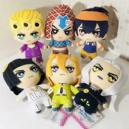 Япония JoJos Необычные Приключения Золотой ветер плюшевый jorno Narancia Mista Buccellati Abbacchio Fugo Мягкие плюшевые игрушки куклы новые - Цвет: 6pcs
