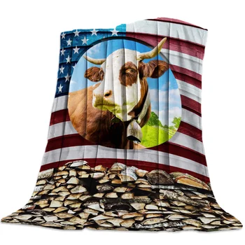 

Independence Day Flag Day Farm Chalet Firewood Throw Blanket Blanket Fleece Blanket Sofa/Bed/Plane Travel Plaids Bedding Towel