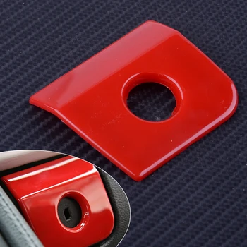 

Car Red ABS Armrest Storage Box Switch Button Cover Frame Cap Trim Sticker Generation Fit for ford Mustang 2015 2016 2017 2018