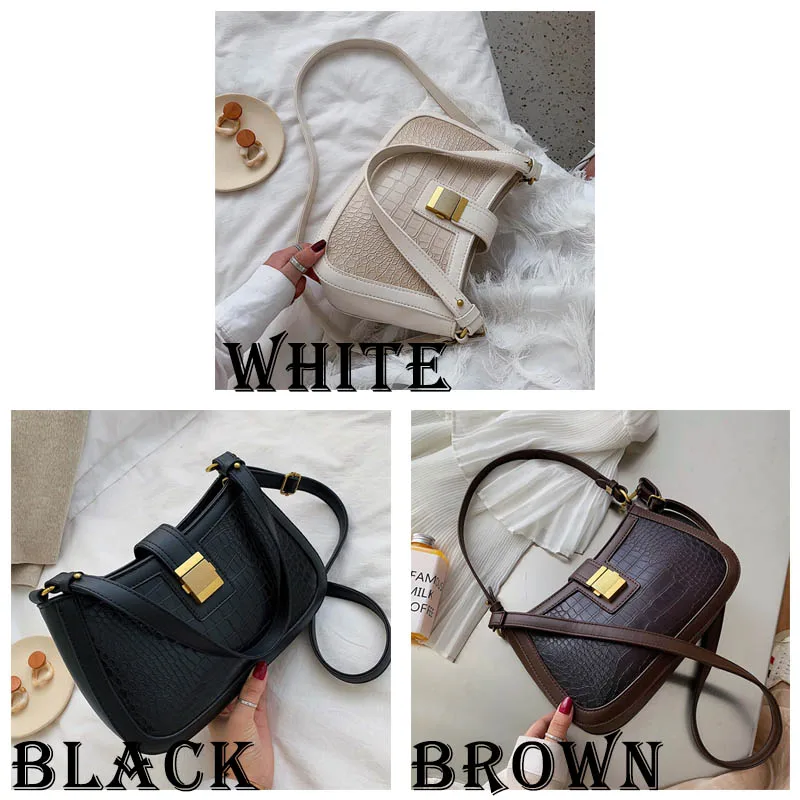 Cena MSGHER bagietka Patchwork Vintage kobieca torba na ramię łuska krokodyla Joker praktyczne klasyczne lato w stylu casual, damska torba WB2942