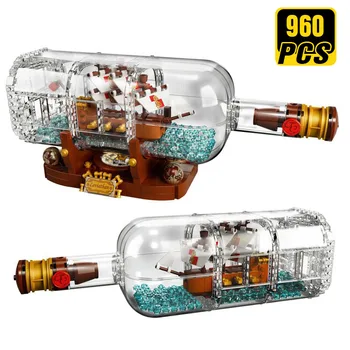 

Creator Expert Blocks Sets Creator Expert Girl Friends City Idea One Piece Ship Boat In A Bottle Bricks Toys for Children Gift