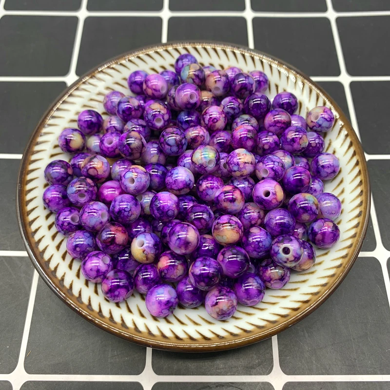 8mm-10mm Round Shape Beads Jewelry Making Acrylic Beads Multicolor Loose Bead Jewelry DIY Accessory acrylic beads loose beads beads for jewelry making