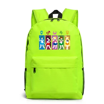 

Casual Sailor Moon Backpack Girls High Quality Waterproof Nylon School Bag Anime Bookbag Travel Laptop Backpack for Teenager