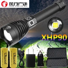 XHP90 Z901909 самый мощный светодиодный светильник-вспышка мощностью 26650 или 18650 батареи и xhp70.2 Тактический светильник фонарь-вспышка