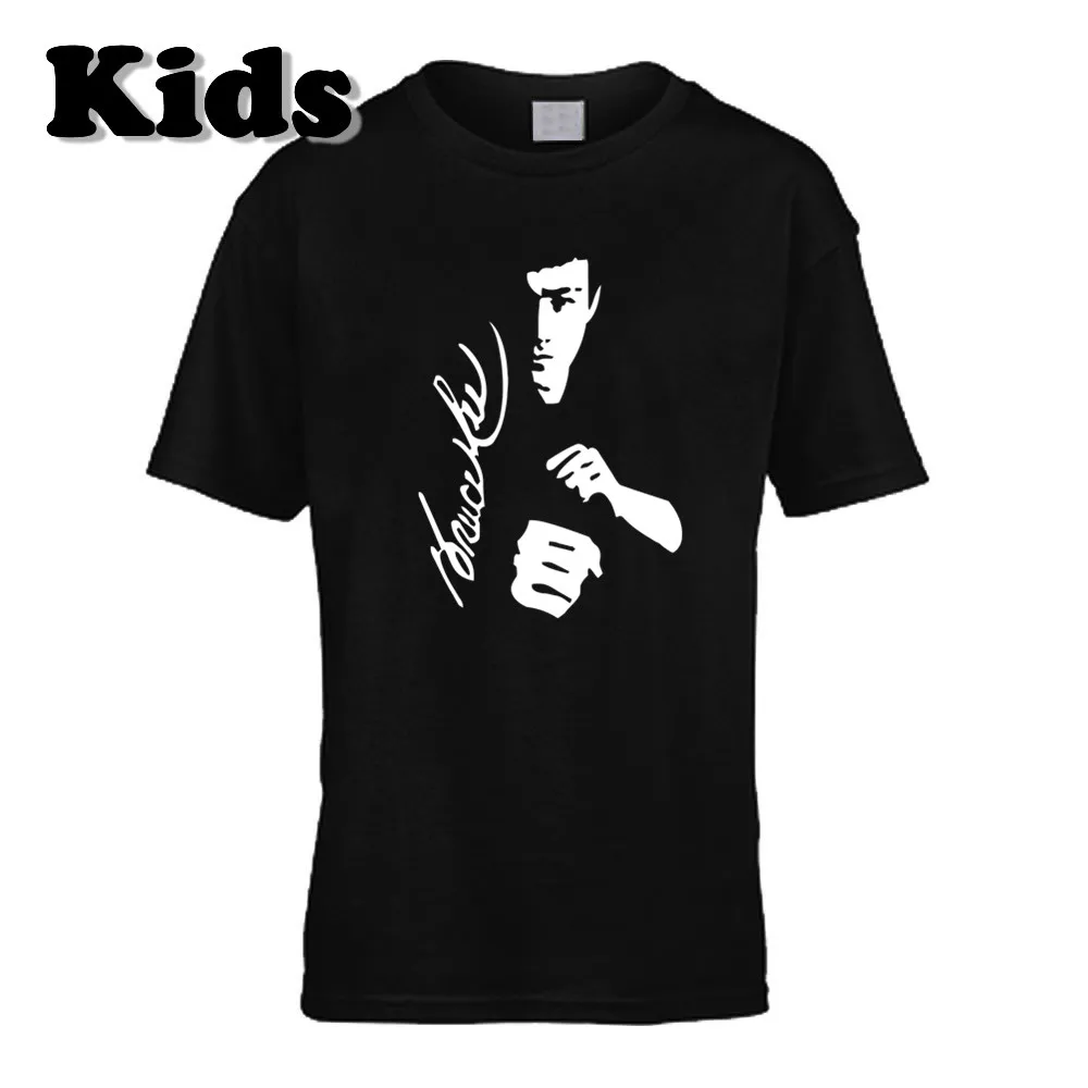 

Kids T-shirt Chinese kung fu Bruce lee Clothes T Shirt Youth boys girl tshirt o-neck tee W19100101