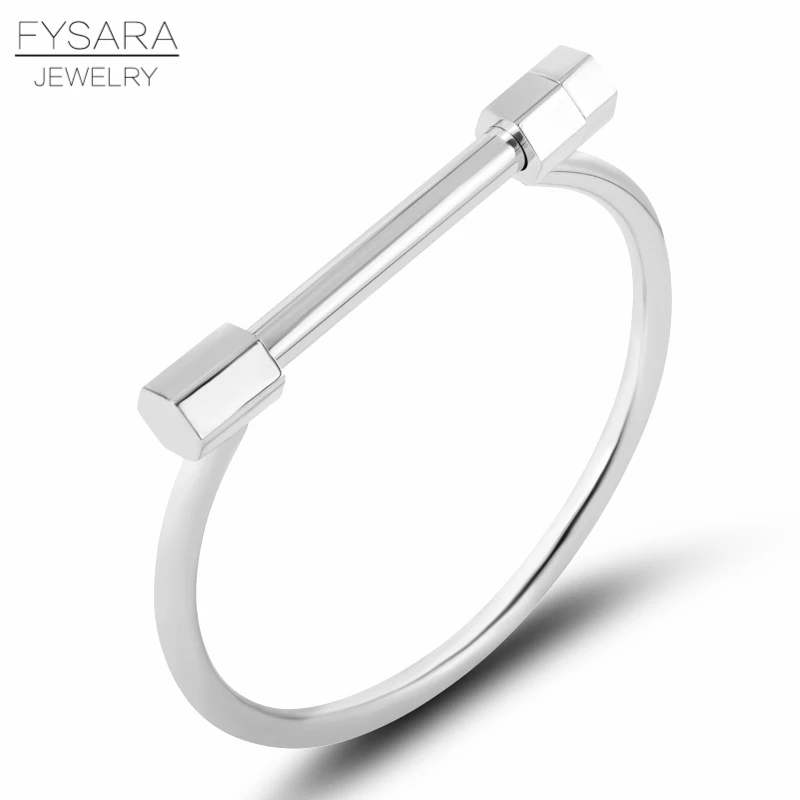 Steel Color FYSARA бренд панк ювелирные изделия шестигранный инструмент D браслеты верхняя рука любовник винт браслеты мужские унисекс нержавеющая сталь подковы браслеты - Окраска металла: Steel Color