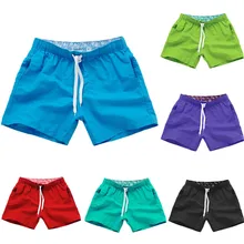 Мужские шорты с эластичной резинкой на талии, Мужской купальный костюм, быстросохнущие плавки, одноцветные летние пляжные трусы для серфинга, бермуды, Masculina