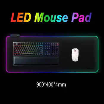 

Large LED RGB Gaming Mouse Pad Computer Gamer Desk Mouse Mat Colorful Rainbow Mousepad Non-slip Blanket Mat